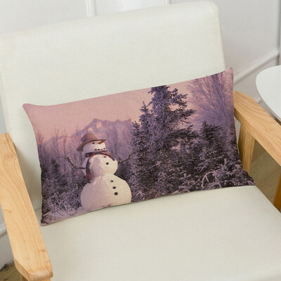 

Tailored Merry Christmas Linen Pillow Cases Sofa Rectangle Cushion Cover Home Decoration