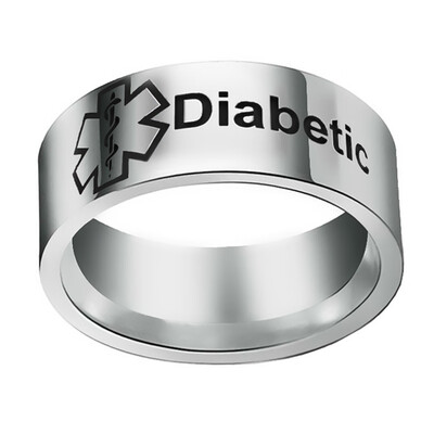 

Stainless Steel Alert Rings For Men And Women With Type