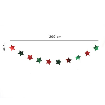 

Red And Green Stars Bunting Banner Flags Garland For Wedding Birthday Holiday Parties Baby Shower Home Decoration