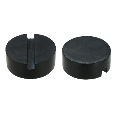 

2 Pcs Black DIY Car SUV Slotted Frame Rail Hydraulic Floor Jack Disk Rubber Pad