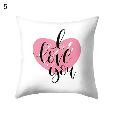 

Love Heart Happy Romantic Pillow Case Cushion Cover Sofa Bed Car Office Decor