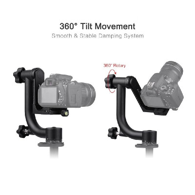 

Andoer Heavy Duty Metal Panoramic Gimbal Tripod Head Use for Arca-Swiss Standard Quick Release Plate Aluminum Alloy Support 30Lbs