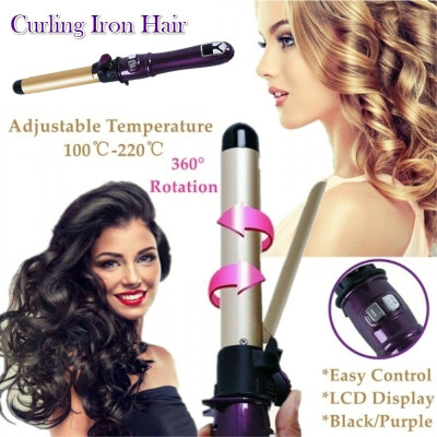 

360 Degree Professional Auto Rotating Curling Iron Hair Curler Curling Wand 32mm UK Plug