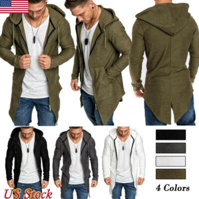 

US New Mens Winter Hoodies Warm Hooded Sweatshirt Coat Jacket Outwear Sweater