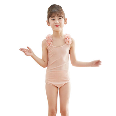 

1-6T Toddler Bodysuit Kids Swimwear Backless 3D Flowers One-piece Tankinis Summer Bathing Suit Beachwear Swimming Girls