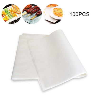 

100PCS 4030CM Resistant Baking Mat Non-stick Bread Mat Craft Sheet Paper Oil-proof Cooking Pad Sheet Baking Pad Tools