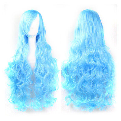 

Gobestart Cosplay Costume Wigs Women Long Curl Wavy Red Halloween Party Anime Hair