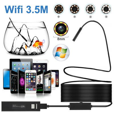 

Wifi Endoscope 8mm 1200P Hight HD for Android IOS Iphone Soft Cable Wire Pipe Camera Snake Camera Car Inspection Endoscopic