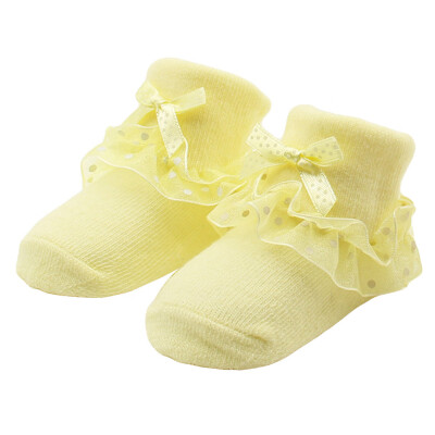 

Lovely Baby Girls Tutu Socks Bow Lace Newborn Infant Frilly Short Socks Gift New