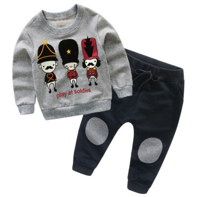 

Fashion Clothes for Baby Boys Newborns Long Sleeve T-shirt Full Pants Suits Autumn Clothing Baby Set