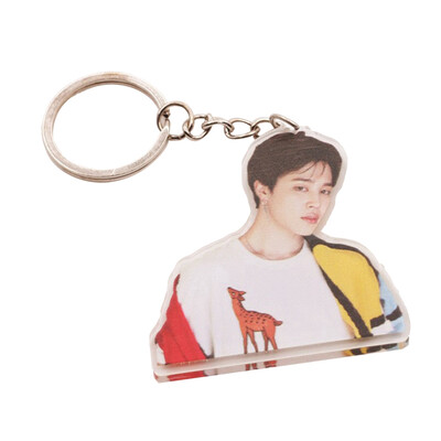 

CAR-TOBBY Kpop BTS Keychain Suga V TATA Acrylic Key Chain Keyring Bag Pendant