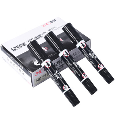 

Zhengcai ZNCI big double head marker thick oily big pen office student stationery 10 box 3315 black