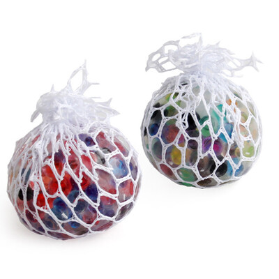 

〖Follure〗Rainbow Mesh Ball Stress Glowing Squeeze Grape Toys Anxiety Relief Stress Ball
