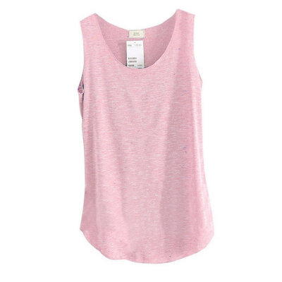 

Summer Women New Tank Tops Sleeveless Round Neck Loose Thin T Shirt Vest