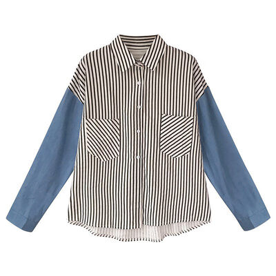 

Womens Summer Striped Fashion Blouses&Tops Elegant V Neck Blouse Loose Harajuku Shirt Ladies vintage camisa feminina