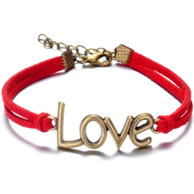 

Retro Love Alloy Manual Weaving Bracelet Fashion Wild Men Women Accessories Unisex Adjustable Bracelet