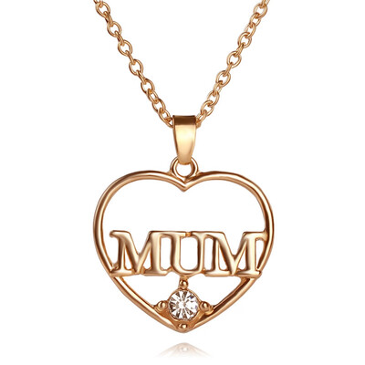

Mum Heart Necklace Pendant Chain- Alloy Pendant Jewelry- Gifts for Mothers Day Birthday Christmas- Mom Women Jewellry