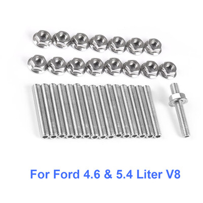 

Stainless Steel Exhaust Manifold Stud Kit For Ford 46 & 54 Liter V8 Silver