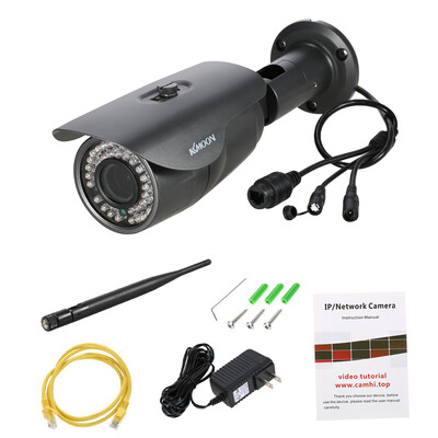

KKmoon 1080P HD Bullet Camera Weatherproof IP Camera Wireless WIFI Auto-focus 28-12mm Lens 20MP 42pcs Infrared LED Lights Suppo