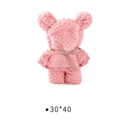

Lovely Coral Fleece Bear Towel Microfiber Towel Super-absorbent Face Towel