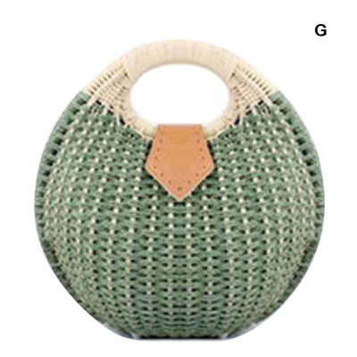 

womens bag with Straw New Style Personality Handmade Handbag for women 2019 Solid Color Hollow Out Concise Handbag