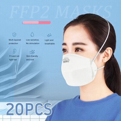 

N95 Respirator Mask Disposable Air Filter Masks against Dust Pollution Particle Pollen Safety Face Mask20pcs