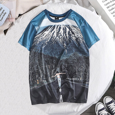 

Toponeto Fashion Lover Splash-ink 3D Printing Tees Shirt Short Sleeve T-Shirt Blouse Tops