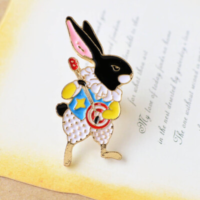 

Charm Cartoon Alloy Boutonniere Pin Forest Concert Bunny Corsage Rabbit Brooch