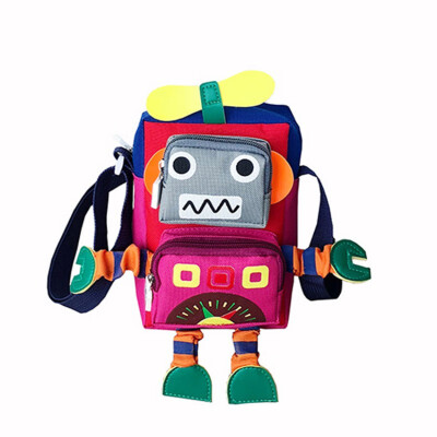 

Bags for Girls Boy Robot Cartoon Canvas Colorful Messenger Bags Princess Style Kids for Kids Wallets cute for baby