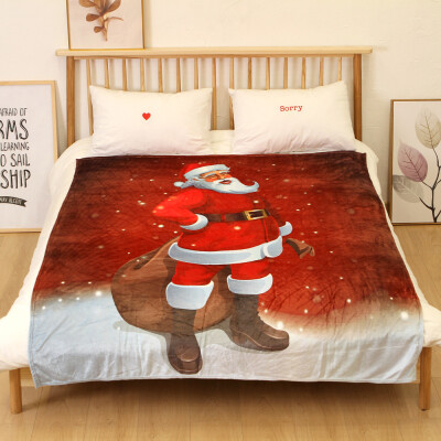 

Toponeto Christmas Blanket Flannel Fabric Sofa Bed Blanket 150X200CM