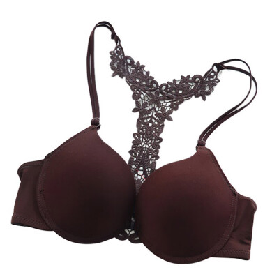 

Bustier Push Up Bra Sexy Lace Women Underwire Front Closure Hollow Back Lady Underwear Size 75-85 B