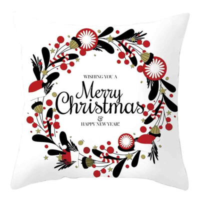 

Siaonvr Christmas Elk Santa Claus Pillow Case Sofa Car Throw Cushion Covers Home Decor