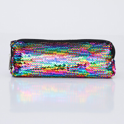 

Toponeto Women Girls Fashion Double Color Sequins Pen Bag Storage Bag Ladies Purse Pouch