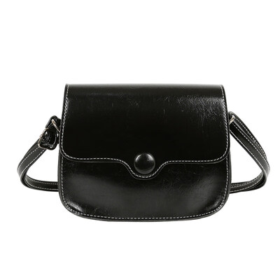 

Fashion Solid Color Faux Leather Womens Flap Square Crossbody Shoulder Bag