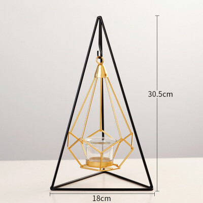 

European Romantic Iron Art Plating Candle Holder Household Table Decor Candle Lantern With Display Stand wedding Home Decor Gift