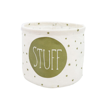 

Water-Resistant Lovely Cloth Art Storage Bucket Foldable Makeup Storage Basket Small Desktop Organizer