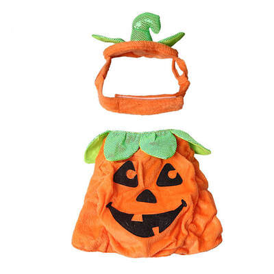 

NEW Pet Cat Dog Pumpkin Suit clothes Hat Jewelry Clothing