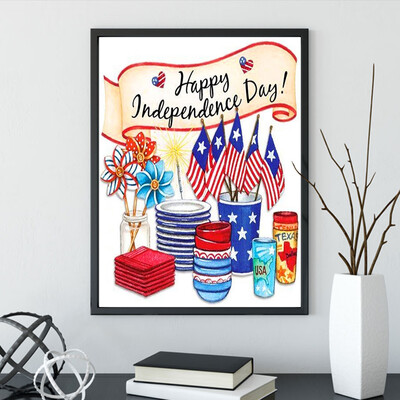 

Gobestart 5D DIY Diamond Painting Embroidery Round Diamond Home Decor Gift