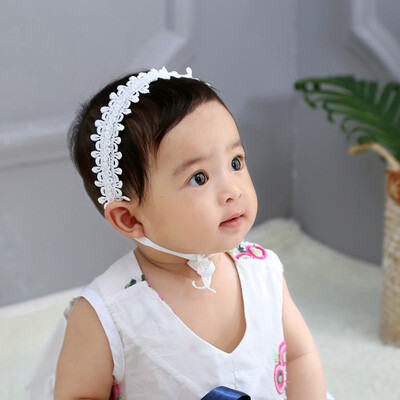 

Newborn Baby Headband Girls White Lace Flower Hair Band Kids Cute Hairband Accessories 0-3T