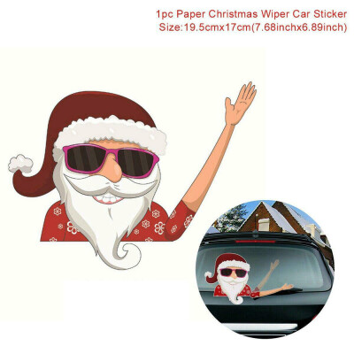 

Christmas Rear Windshield Santa Claus Window Decals Car Wiper Stickers Xmas 2019