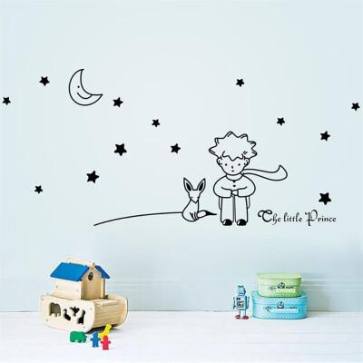 

Fairy Tale the Little Prince Wall Sticker 3D Fox Moon Star home decor for kids rooms baby child birthday gift toy