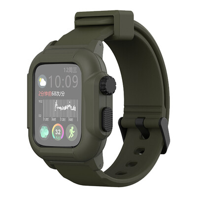 

〖Follure〗Waterproof Silicone Strap Watch bandBelt watch case for Apple Watch4 40mm