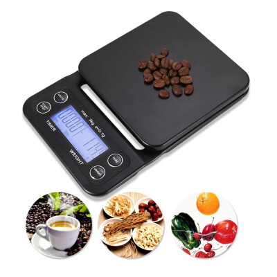 

Digital Kitchen Food Coffee Weighing Scale Timer with Back-lit LCD Display