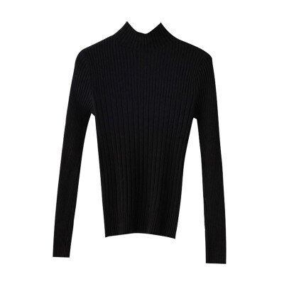 

Autumn And Winter Turtleneck Collar Long Sleeve Sweater Women Solid Color Slim Pullover Casual Knitted Bottoming Shirt Sweaters