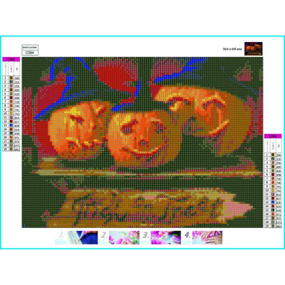 

DIY Halloween full diamond painting features birthday gift party mural home decoration painting home supplies Co