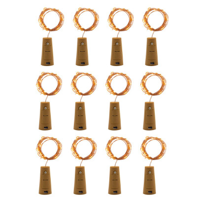 

Gobestart 12Pcs Cork Shaped LED Night Light Starry Light Wine Bottle Lamp For Party Decor