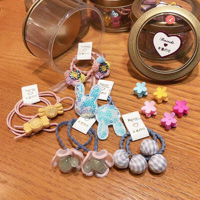 

15 Pcs All Season Cute Baby Kids Girls Floral Print Hair Clips Elastic Hair Accessory Band Rope Ponytail Holder Headbands Sets