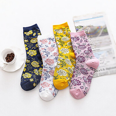 

New 4 Pairs Child Socks Children Cute Christmas Cartoon Socks Print Comfortable Tube Length Anti-slip Casual Socks