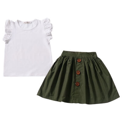 

Baby Clothes Summer Baby Girl Clothes Set Fashionable Sleeveless Vest TopSkirt 2PCS Kids Clothes Sets For Girl