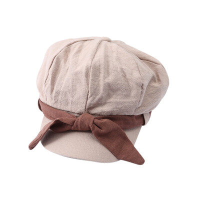 

Casual Fashion Baby Cute Bow-knot Hats Kids Toddler Octagonal Caps Childrens Retro Berets